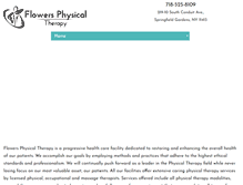 Tablet Screenshot of flowersphysicaltherapy.com